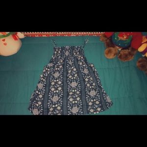 Blue floral tank top